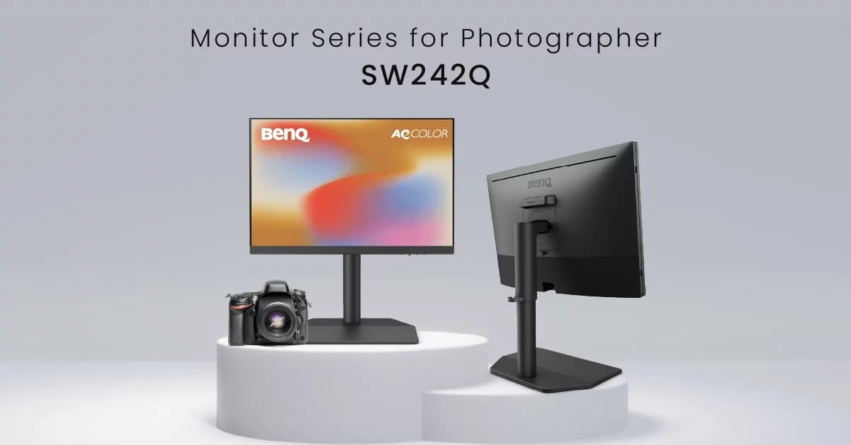 BenQ、USB-C搭載の写真・動画編集向け24.1インチWQXGAモニターを発売