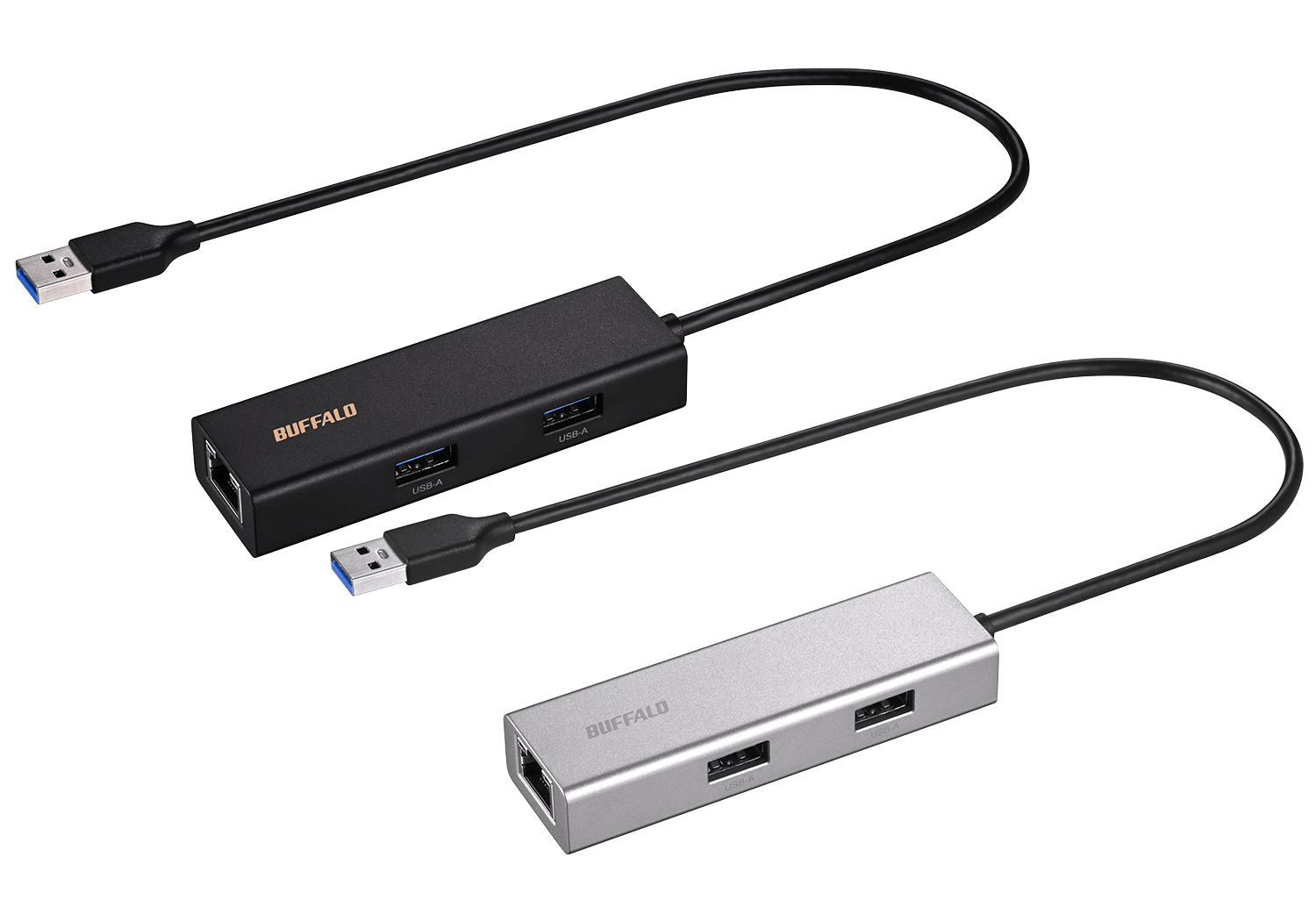 バッファロー、USBハブ付きLANアダプターを発売
